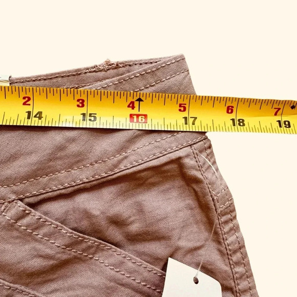 Dressbarn Capri Pants Pale Pastel Pink Drawstring Wide-Leg Cotton 10 NWT - Picture 5 of 13